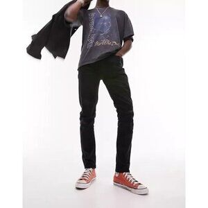 Topman Stretch Slim Distressed Jeans 32